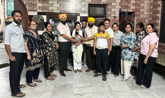 Honoring Prabhroopa Kaur, who topped from Kapurthala district with 98.6% marks, is our own honor - Kanwar Iqbal Singh, Parvinder Singh Dhot.